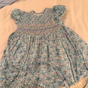 Anavini Floral Blue and Pink Dress